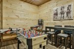 Foosball, arcade, card table, air hockey